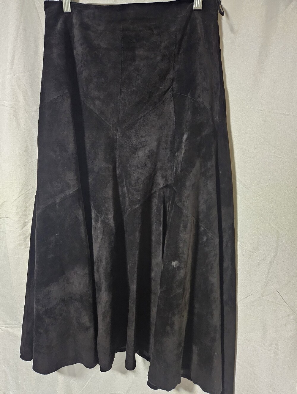 PIONEER Black Suede A-Line Maxi Skirt